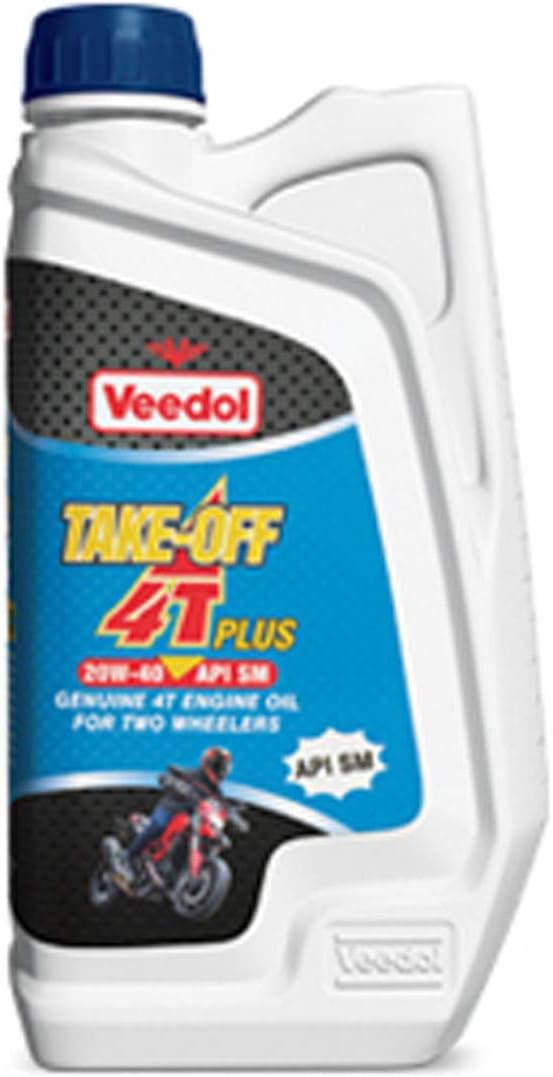 Veedol Take-Off 4T Plus Engine Oil 20W-40 SM for Two Wheelers 1 Litre (Pack of 2)