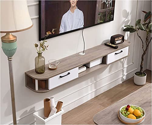 bingomiynhg Mueble para TV Unidades de Pared para TV para Sala de Estar Soporte para TV Mueble de Pared Consola Multimedia con 3 estantes para Sala de Estar Centro de Entretenimiento/W/120x24x