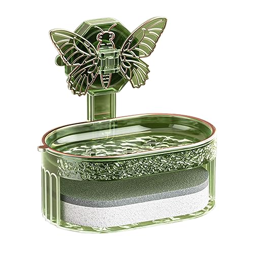 Fuvdreamer Soap Dish,Soap Case,Bathroom Soap Dishes,Holder with Suction Cups,Acrylic Plastic Dish,Bar Soap,Sponge,Toiletries Container,Bathroom,Kitchen Accessory,Space Saving Shower Soap Hol