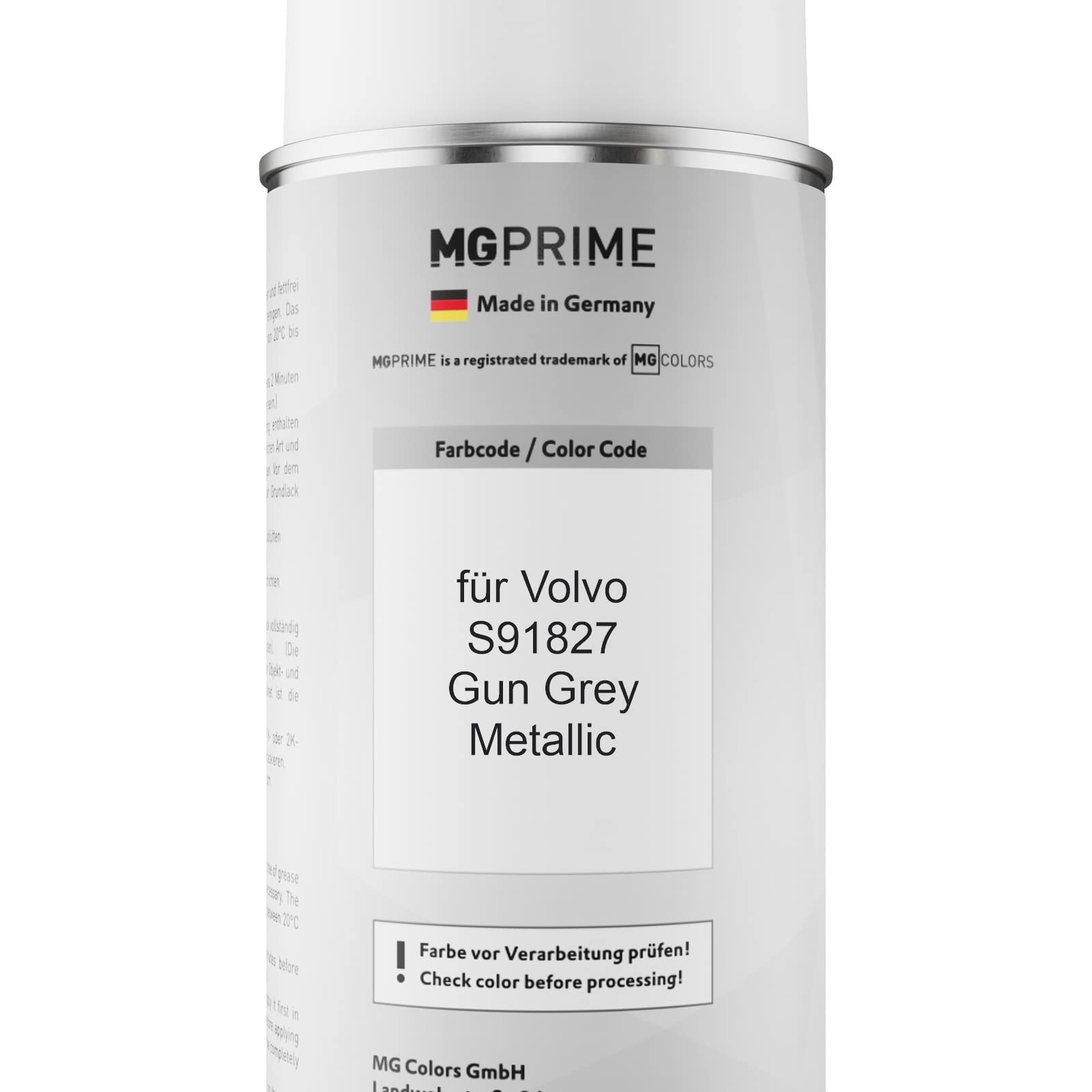 MG PRIME Peinture Voiture Bombes Aérosols Pour Volvo 714 Osmium Grey Metallic/Osmium Grau Metallic Peinture De Base Vernis Clair Aérosol 400ml