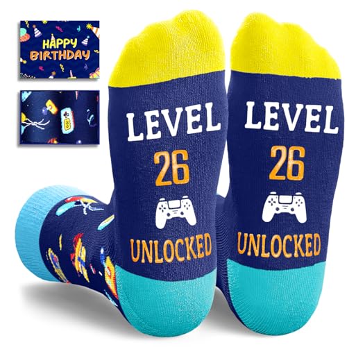 Zmart 26th Birthday Gifts Ideas - 26 Year Old Gifts for Male, Socks for 26 Year Olds