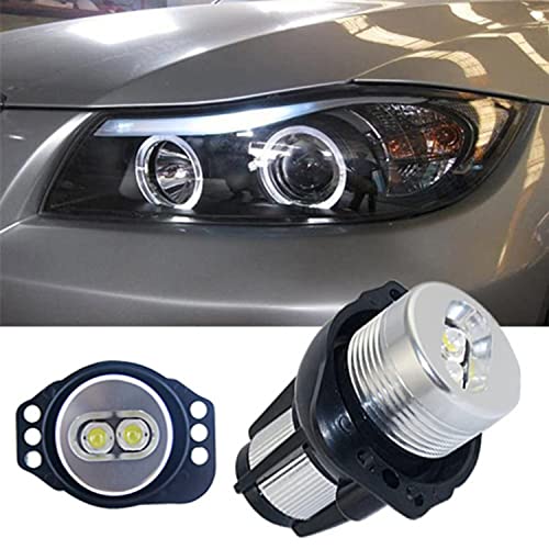 Ricoy para E90 E91 2005 – 2008 Serie 3 Cree 6 W Angel Eyes LED Marcador de Halo anillo de luz 6000 K (Pack de 2)