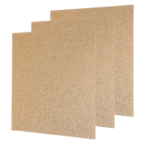 Image of MECCANIXITY 3Pcs Brown Glitter Acrylic Sheets 1 /8 inch Thickness 8 inch x 8 inch Glossy PMMA Fluorescent Plastic Sheets Extruded Translucent Blanks for DIY Art Crafting Laser Cutting & Engraving