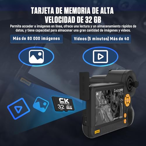 Image of AUTOOL Dual Lens Borescope 0.25inch 210 Articulating Endoscope 4.3 inchHD 3FT