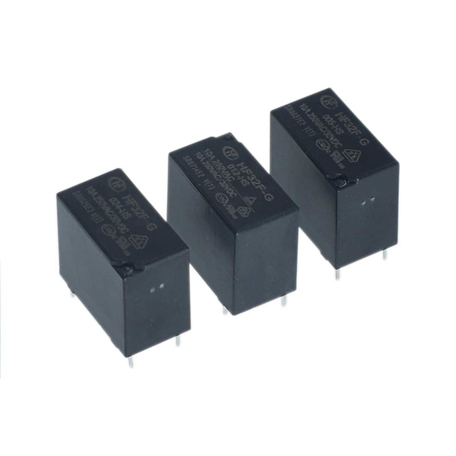 Relais HF32F-G JZC-32F-G de 10A normalement ouverts lot de 30 pièces 5V 12V 24VDC