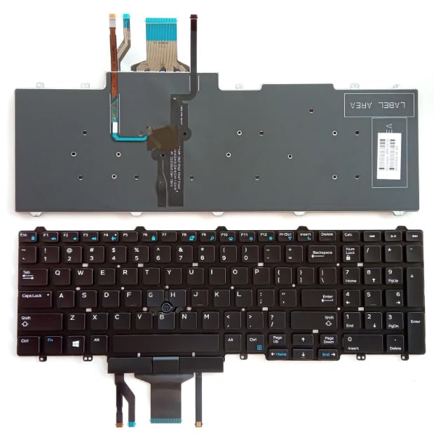 ASICTRON Replacement Keyboard for DELL Latitude E5550 P37F E5570 P48F ...