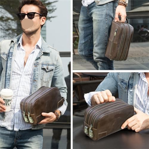 Leather Password Lock Men's Handbag Multifunctional Men's Portable Storage Bag2