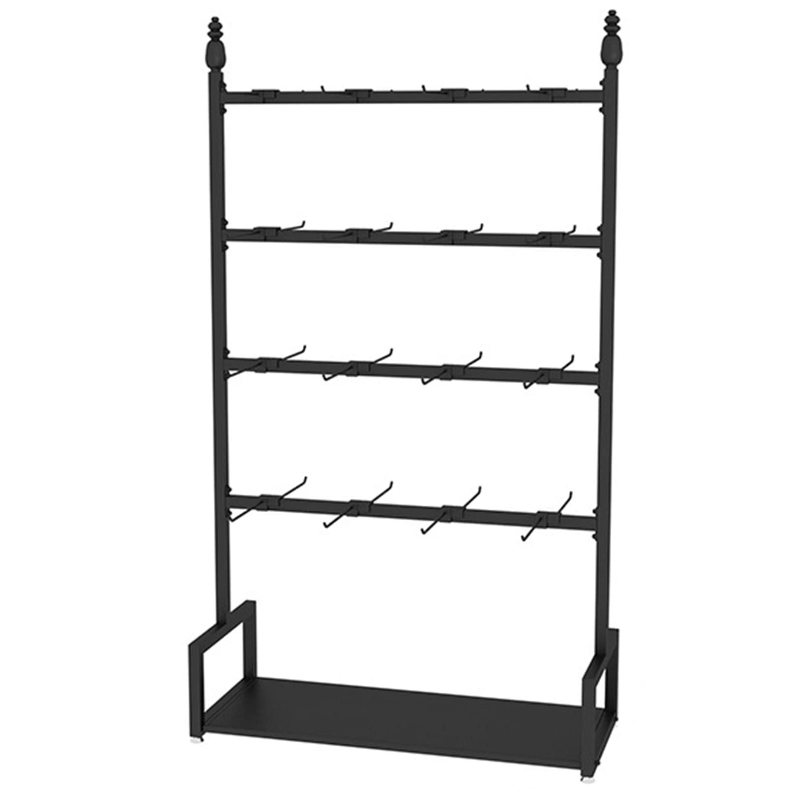 HADECOLL Clothes Rack, Double Sided Garment Display Stand, Floor Hanger With Hooks, Storage Organizer For Accessories, Bedroom Closet Organization
