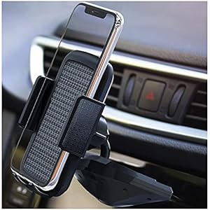 BESTRIX Cell Phone Holder for Car CD Slot Car Phone Holder Hands Free Car Mount with Strong Grip Universal for iPhone
