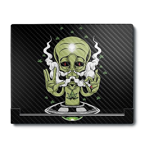 Image of MightySkins Carbon Fiber Skin Compatible With Alienware X16 R1 (2023) Full Wrap Kit - Come In Peace | Protective, Durable Textured Carbon Fiber Finish | Easy To Apply & Change Styles | Made in the USA