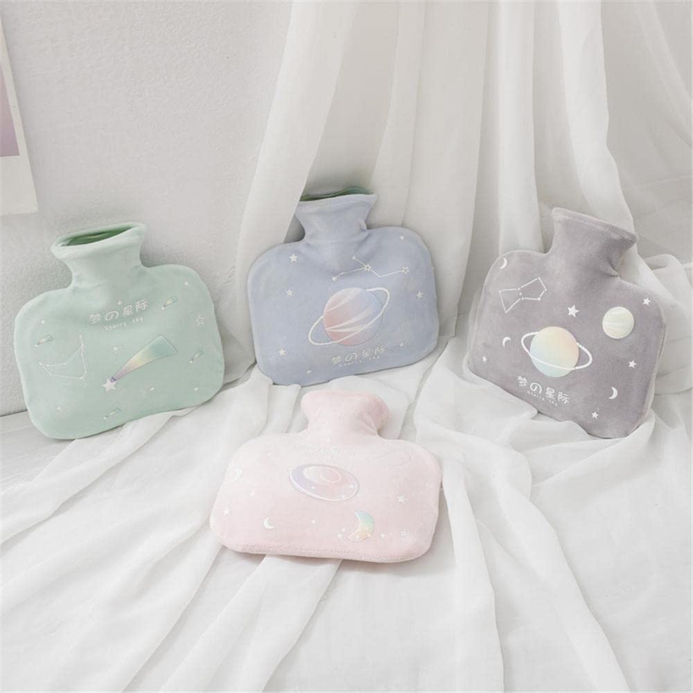 Borsa per acqua calda con copertura Planet Pattern 1000 ml in gomma per alleviare il dolore mani piedi più caldo regalo per donne ragazze - Mix - 4pc