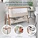 Tutti Bambini CoZee® 2-in-1 Baby Bassinet & Bedside Sleeper - Fast-Folding Bedside Bassinet, Baby Crib with 6 Mattress Heights & Breathable Mesh Window, Mattress Included, 0-6 Months (Walnut & Ecru)