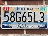 Matrícula de vehículo original del Estado de Alabama (USA). Año 2009 aproximadamente