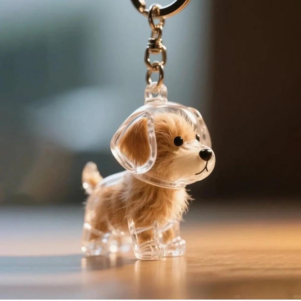 Charm Conservare Capelli Animali Capsula Memoriale 1 Pezzo Cane Maltese Portachiavi