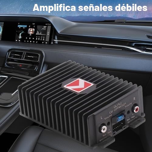 Amplificador para Automóvil de 4 Canales, Amplificador de Potencia 80Wx4 con Transformador de Cobre Puro para Audio Mejorado, Conexión Plug and Play, Compatible con la Mayoría