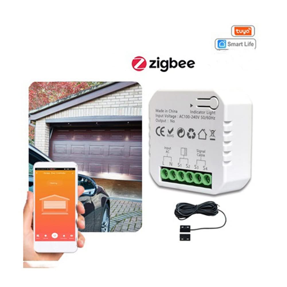 Tuya Smart ZigBee Garagentoröffner Controller PC Tuya Smart ZigBee mit App-Steuerung Sensor funktioniert mit Home EU Plug