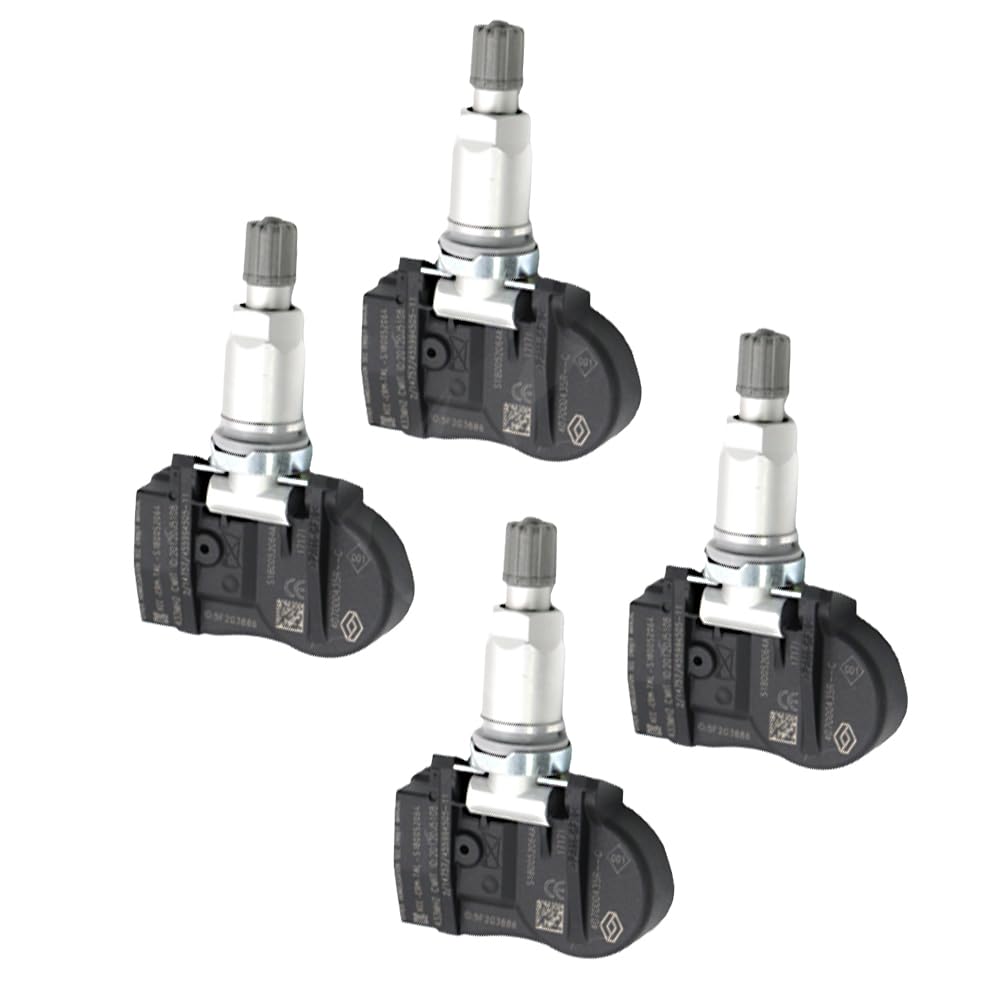 Baceyong 4 sensori di pressione pneumatici, 407000435R, compatibili with Fluence Gran Laguna Megane 433 MHz