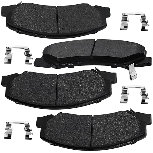 Image of Front Brake Pads Set Compatible with Buick Allure LaCrosse Lucerne, Cadillac DTS, Chevy Impala Limited Monte Carlo Automotive Replacement Brake Pads Semi-Metallic D1159