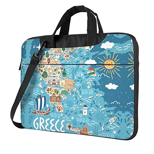 Bolso para portátil mapamundi Grecia 13-15.6 pulgadas miniatura 1