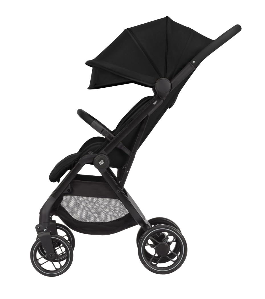 Maxi-Cosi Soho Cochecito, 0-4 años, 0-22 kg, Cochecito ultracompacto, Plegado automático con una sola mano, Silla espaciosa, 3 reclinaciones, Reclinación total, Funda extraíble, Twillic Black