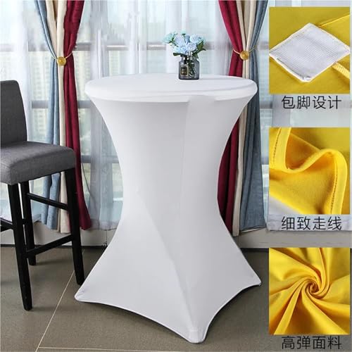 Nappe table extensible sans repassage pour habiller un mange-debout de fête