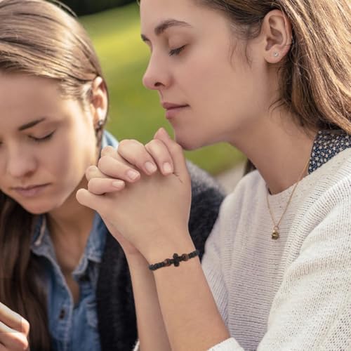 DICOSMETIC 2 Stück Christlich Orthodoxes Gebetsseil 33/100 Knoten Orthodoxes Griechisches Gebetsseil Griechisches Komboskoini Chotki Schutz Segen Kreuzanhänger Religiöses Geschenk Für Männer Frauen