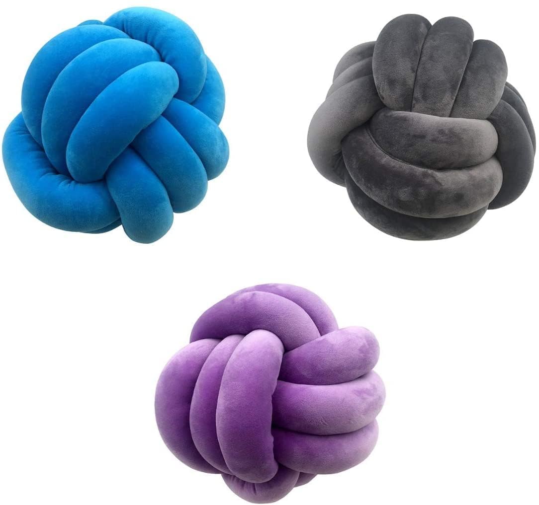 Playlearn Cuddle Ball Knot Pillow - Sensory Pillow - Plush Toy Hugging Pillow - Calming Stress Relief Toy for Kids - 10 Inch - Image 5
