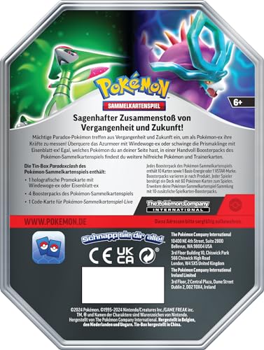 Pokémon-Sammelkartenspiel: Tin-Box Paradoxclash: Windewoge-ex (1 holografische Promokarte & 4 Boosterpacks) – Bild 4