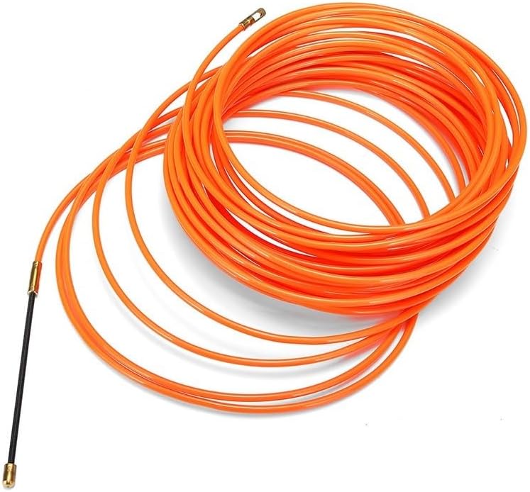 Fish Tape 4mm Electric Cable Push Puller Guide Device Nylon Duct Snake Rodder Fish Tape Wire Threading Aid Tool 5/10/15/20/25/30/35/40M(15m)