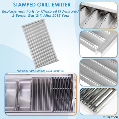 Image of 17 inch Grill Emitter and Cooking Grate for Charbroil TRU Infrared 463642316 463644220 463632320 463675016 463644220 G362-2100-W1, Replacement Parts for Charbroil 463245518 463675016P1