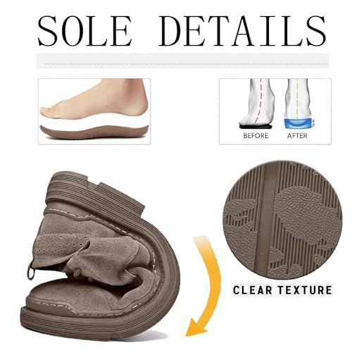 Men's Suede Lace Up Platform Oxfords Casual Comfortable Round Toe Anti-Slip Block Heel Dress Shoes Daily Business Work Office Derbys4