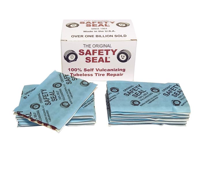 BLUPALO 1 Box of 60 Plugs Total Safety Seal Tire Plugs Tire Repair Brown, 4' Safety Seal