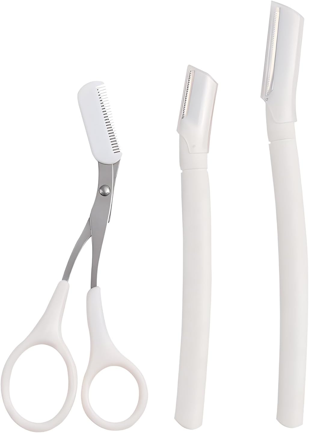 Eyebrow Razor for Women, Pack of 3 Safety Facial Hair Remover With Cover, Dermaplaning Tool for Face Shaver Trimmer, Makeup Care Tools