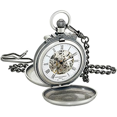 CHARLES-HUBERT PARIS Analog Mechanical Hand Wind Pocket Watch 3868-S Cover