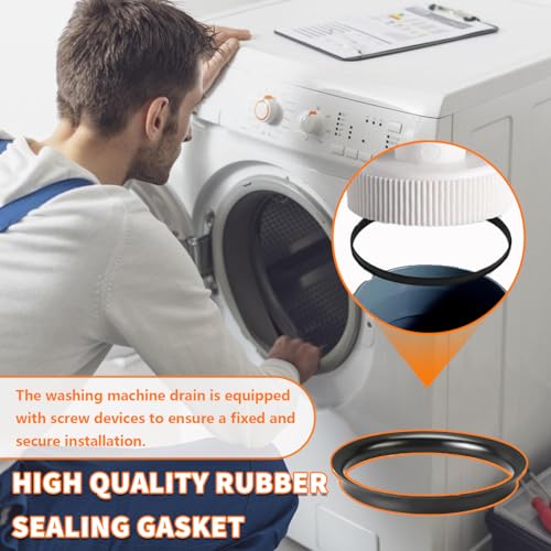 HUAREW Abfluss Waschmaschine Doppelanschluss Y-Adapter für den Geschirrspüler, Trockner, Waschmaschine mit Eingangsstutzen von 19-24 mm und Abgang 40mm Rohr mit Schlauchschelle