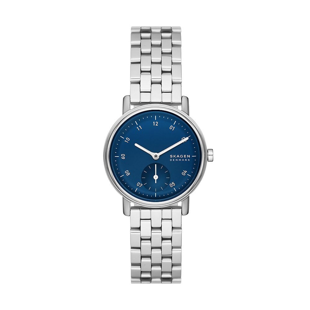 Skagen Kuppel - Orologio da donna al quarzo, con tre lancette e cinturino in acciaio inox, tessuto o pelle