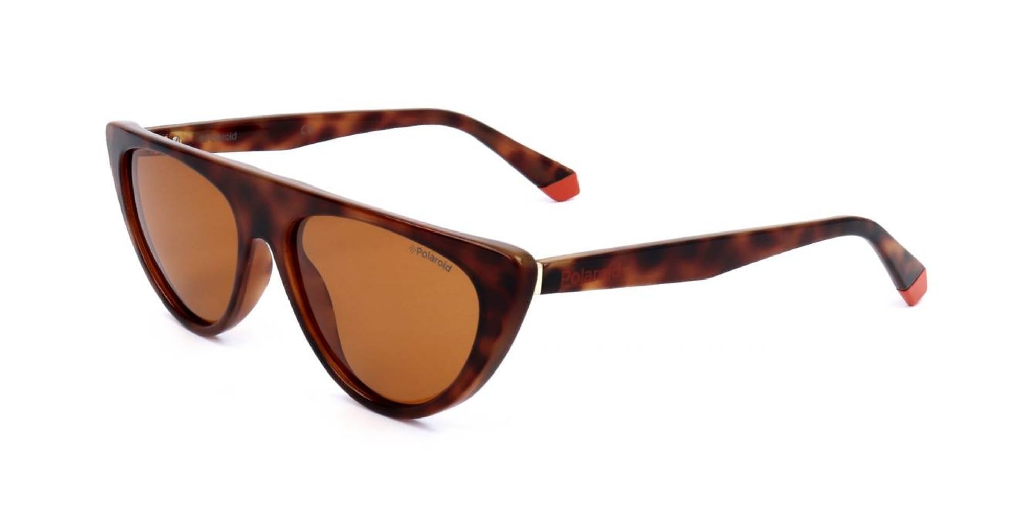 Polaroid Sunglasses Women's PLD 6108/S Polarized Cat Eye Sunglasses, Havana Orange, 54mm, 16mm