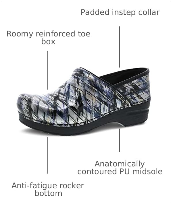 Image of Dansko Professional Slip-On Clogs for Women - Rocker Sole and Arch Support for Comfort - Ideal for Long Standing Professionals - Nursing, Veterinarians, Food Service, Healthcare Professionals