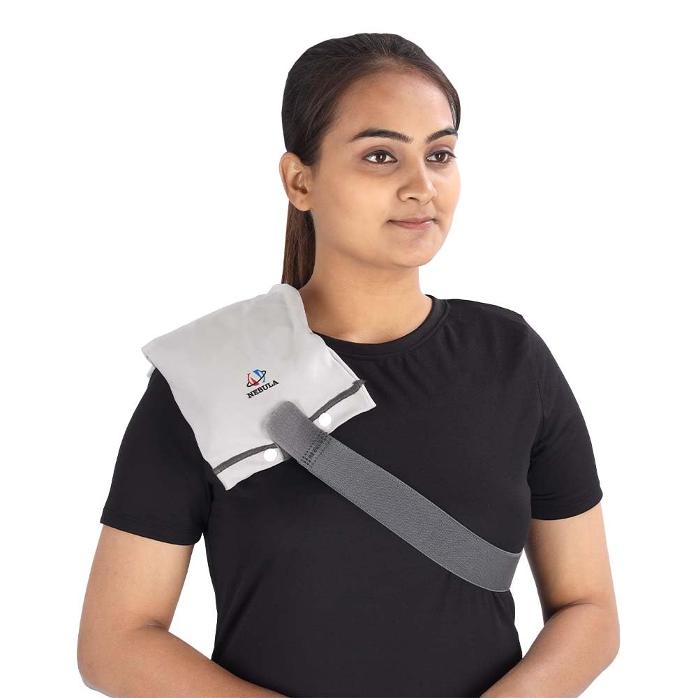 Nebula Reusable Ice Packs for Pain Relief | Ice bag for Pain Relief | Soft and Flexible Gel Ice Pack for Knee Back Pain, Injuries Shoulder & Neck with Adjustable Strap