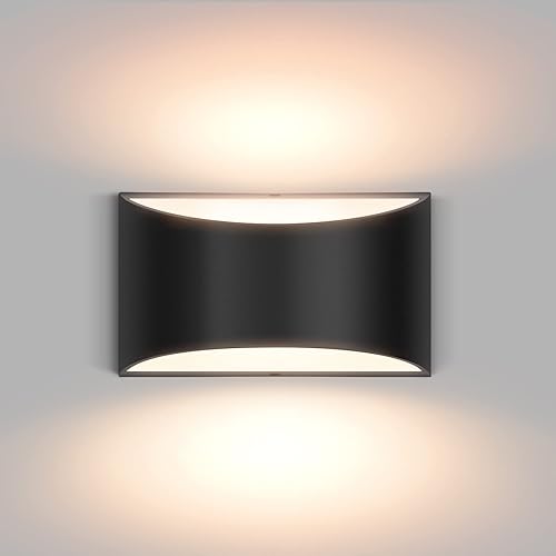 Aiilsmp LED Wall Sconces Black Wall Lights Indoor Up and Down Wall Sconce for Living Room, Bedroom, Hallway Warm White 3000K(with G9 Bulb