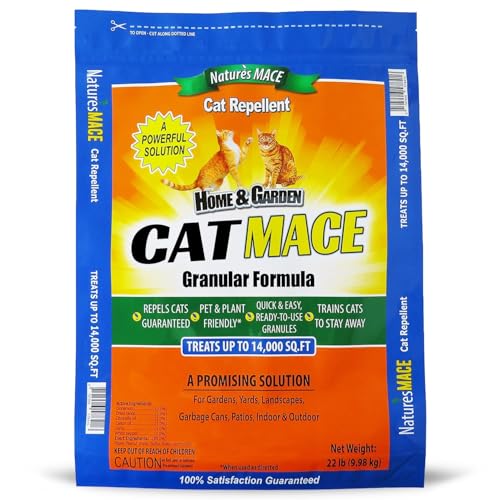 Natures Mace Cat Mace 22lb Cat Repellent Granular Outdoor to Keep Cats Away for Yard Garden Plants Anti Cat Pee Deterrent Training Tool Animal Repellent Safe Around People Pets Plants