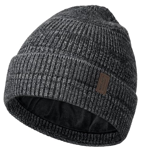 Image of Wmcaps Winter Beanie for Men Women, Fleece Lined Beanie Soft Warm Knit Hat Ski Stocking Cuffed Cap