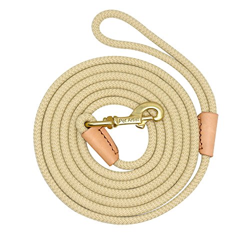 Pet Artist Laisse de dressage robuste en nylon tressé, pour chiens de petite, moyenne ou grande tailles, 10 m, 20 m, 5 m, 3 m de long Cover