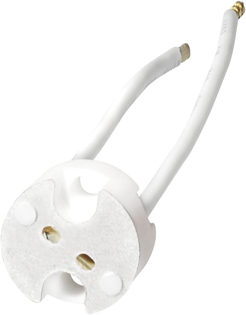20 Portalampada G4 In Ceramica Con Cavo In Teflon – Attacco Per LED, Alogene E Quarzo
