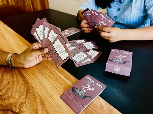 Image of Bheja-Fry Party Card Game for Family, Friends & Office | Funny Lame Jokes Game | 2-8 Players | Age 10+ | Fun Gift & Game Night Entertainment - 55 Cards
