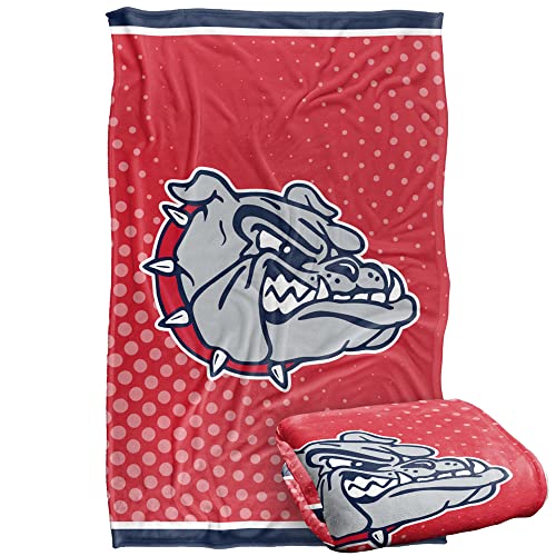 Gonzaga University Bulldogs Blanket, 36"x58", Logo Dots, Silky Touch Super Soft Throw