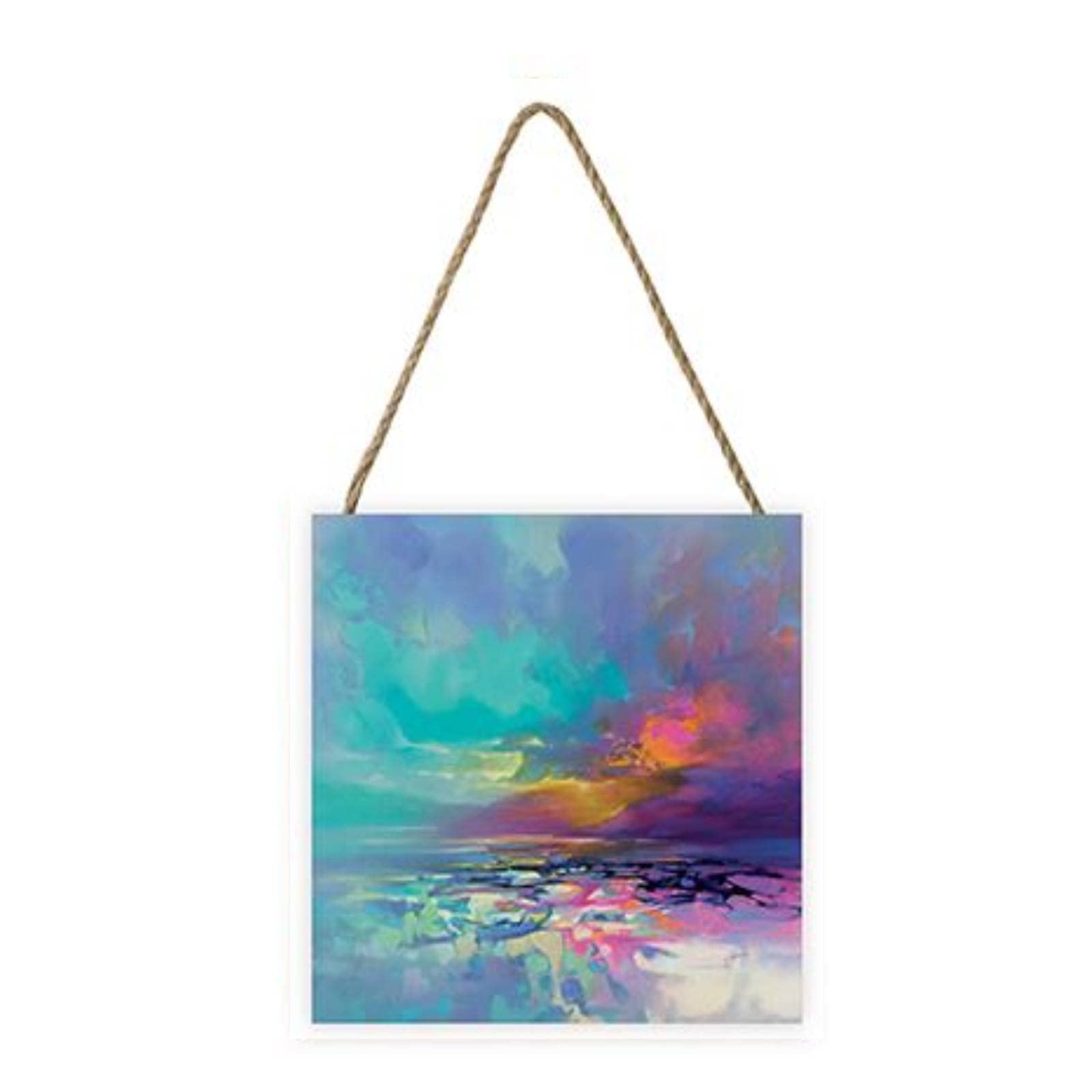 Pyramid International Multi-Colour Scott Naismith Artwork (Emerging Hope Design) 20Cm X 20Cm X 3Cm Woodblock With Hanging Cord- Official Merchandise