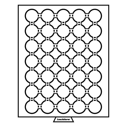 Leuchtturm 326819 MB Boîte à Monnaie pour Capsules - 27 + 28 mm Ø diamètre intérieur - DT. 5€, 2 SFR, US Quarters, 1$ US, US Small $