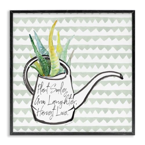 Uplifting Gardening Quote, 17 x 17 Inch Framed Giclée Print