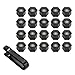 ATVATP 17MM 20pcs Wheel Lug Nut Center Cover Bolt Caps with Removal Tool for VW Audi Skoda Golf Jetta Passat 321601173A (Grey)
